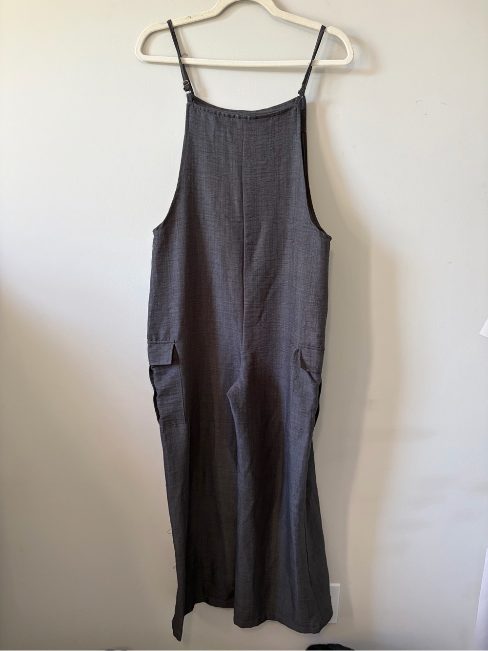 Charcoal Gray Wide-Leg Jumpsuit